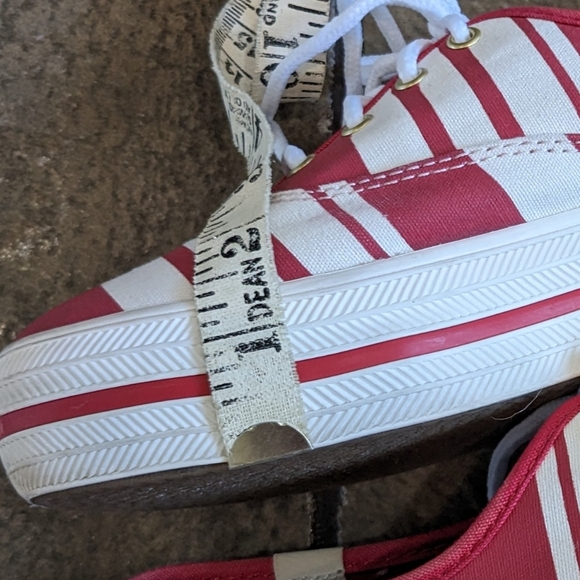Keds Kate Spade Chunky Platform Sneakers Size 6 Red & Cream - Picture 16 of 16